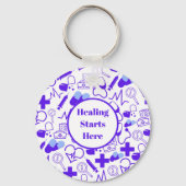 医療パーソナライズされたテーマ医療プロフェッショナル キーホルダー (正面)