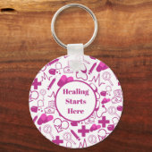 医療パーソナライズされたテーマ医療プロフェッショナル キーホルダー (正面)