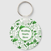 医療パーソナライズされたテーマ医療プロフェッショナル キーホルダー (正面)