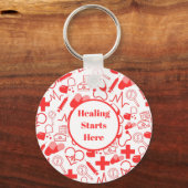 医療パーソナライズされたテーマ医療プロフェッショナル キーホルダー (正面)