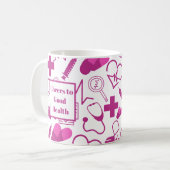 医療パーソナライズされたテーマ医療プロフェッショナル コーヒーマグカップ (正面左)