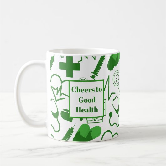 医療パーソナライズされたテーマ医療プロフェッショナル コーヒーマグカップ (左)