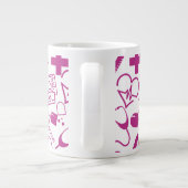 医療パーソナライズされたテーマ医療プロフェッショナル ジャンボコーヒーマグカップ (裏面)