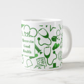 医療パーソナライズされたテーマ医療プロフェッショナル ジャンボコーヒーマグカップ (正面右)