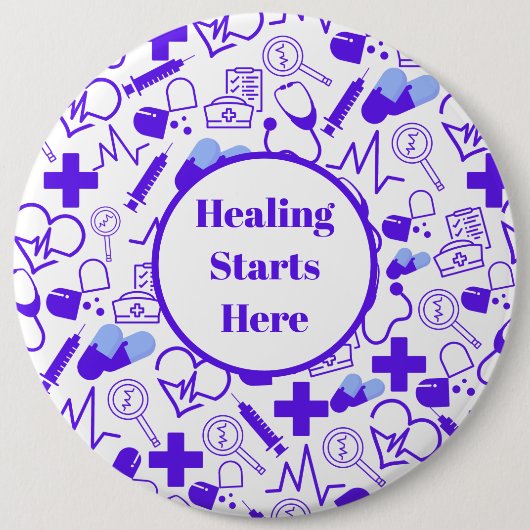 医療パーソナライズされたテーマ医療プロフェッショナル 缶バッジ (正面)