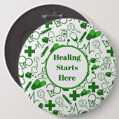 医療パーソナライズされたテーマ医療プロフェッショナル 缶バッジ (正面&裏面)