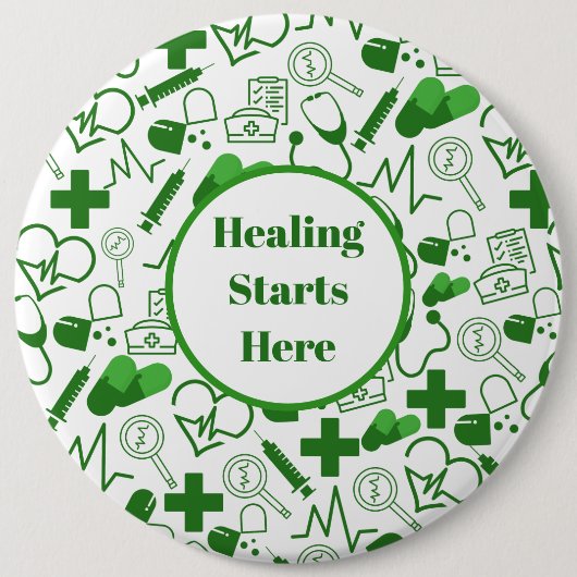 医療パーソナライズされたテーマ医療プロフェッショナル 缶バッジ (正面)