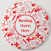 医療パーソナライズされたテーマ医療プロフェッショナル 缶バッジ (正面)