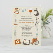 医療フレーム看護学校卒業招待状 招待状 (スタンド正面)