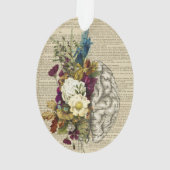 医療フローラの脳解剖ポスター オーナメント (裏面)