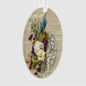 医療フローラの脳解剖ポスター オーナメント (正面)