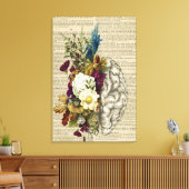 医療フローラの脳解剖ポスター キャンバスプリント (インサイチュ (リビング))
