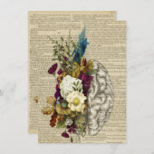 医療フローラの脳解剖ポスター サンキューカード (正面/裏面)