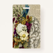 医療フローラの脳解剖ポスター バッジ (裏面)