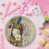 医療フローラの脳解剖ポスター ペーパープレート (パーティー)