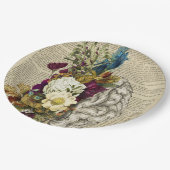 医療フローラの脳解剖ポスター ペーパープレート (アングル)