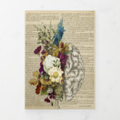 医療フローラの脳解剖ポスター 三つ折り招待状 (カバー)