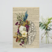 医療フローラの脳解剖ポスター 便箋 (スタンド正面)