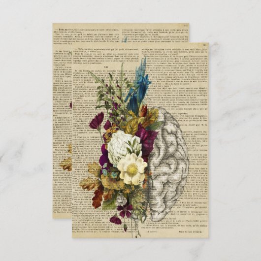 医療フローラの脳解剖ポスター 出欠カード (正面/裏面)