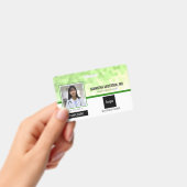 医療プロフェッショナルの写真とロゴ（緑） バッジ (手持ち)