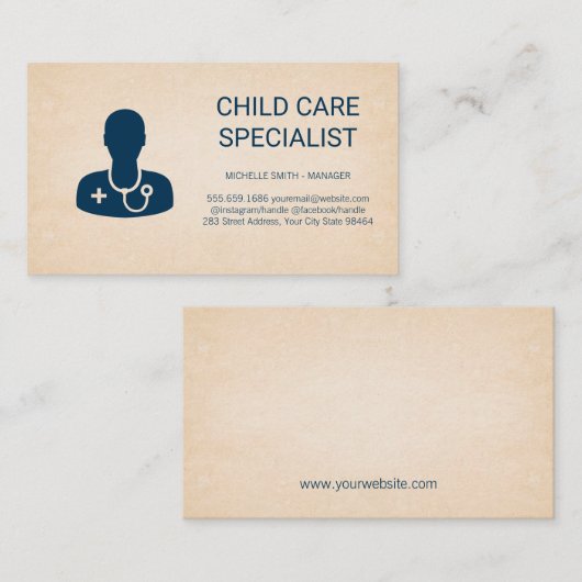 医療プロフェッショナルアイコン 予約カード (正面/裏面)