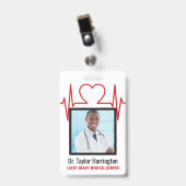 医療プロフェッショナルカスタム写真と文字バッジ バッジ (クリップ付き表面)