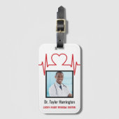 医療プロフェッショナルカスタム写真と文字 ラゲッジタグ (正面縦)