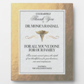 医療プロフェッショナルパーソナライズされたサンキュープラーク フォトプラーク (正面)