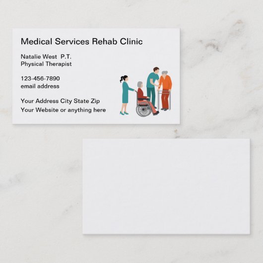 医療プロフェッショナルフィジカルセラピー 名刺 (正面/裏面)