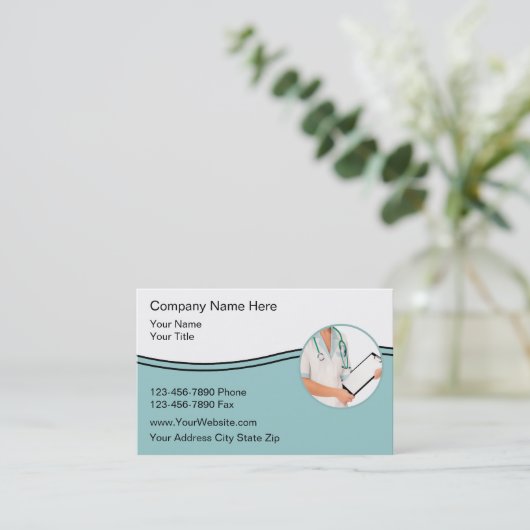 医療プロフェッショナル医療用名刺 名刺 (スタンド正面)