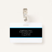 医療プロフェッショナル名フォトバッジスキャナコード バッジ (裏面クリップ)