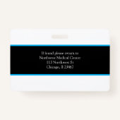 医療プロフェッショナル名フォトバッジスキャナコード バッジ (裏面)