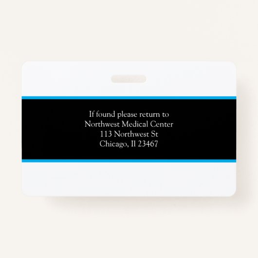 医療プロフェッショナル名フォトバッジスキャナコード バッジ (裏面)