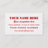 医療プロフェッショナル名刺カスタマイズ-! 名刺 (裏面)