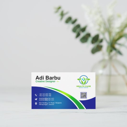 医療プロフェッショナル名刺デザイン  名刺 (スタンド正面)