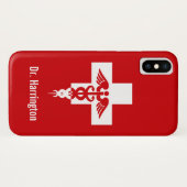 医療プロフェッショナル名前をカスタムする電話事例 Case-Mate iPhoneケース (裏面(横))