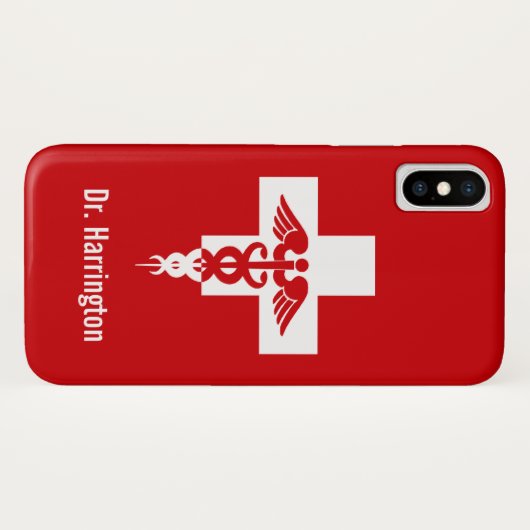 医療プロフェッショナル名前をカスタムする電話事例 Case-Mate iPhoneケース (裏面(横))