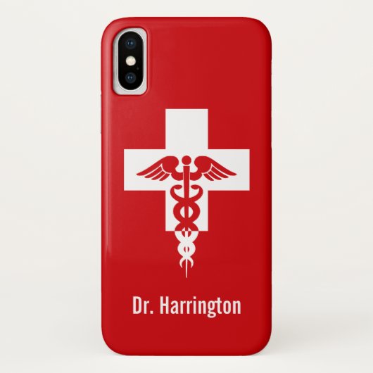 医療プロフェッショナル名前をカスタムする電話事例 Case-Mate iPhoneケース (裏面)