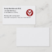 医療プロフェッショナル登録ナースハートシンボル 名刺 (正面/裏面)