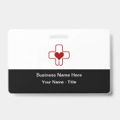 医療プロフェッショナル衛生名前をカスタムするバッジ バッジ (裏面)