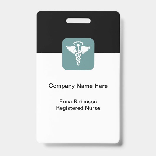 医療ホーム保健分野のスタッフ名バッジ バッジ (正面)