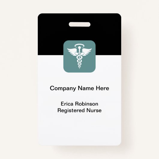 医療ホーム保健分野のスタッフ名バッジ バッジ (正面)