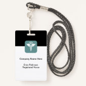 医療ホーム保健分野のスタッフ名バッジ バッジ (裏面ランヤード)