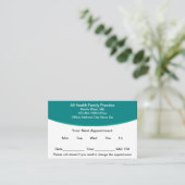 医療モダンアポイントメントリマインダー名刺 予約カード (スタンド正面)