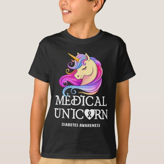 医療ユニコーン 糖尿病啓発 Tシャツ (正面)