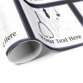 医療ラボコートドクターカスタム包装紙 ラッピングペーパー (ロールコーナー)