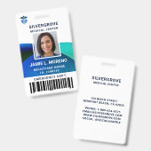 医療ロゴクリニック病院モダン写真ナースID バッジ (正面＆裏面)