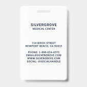 医療ロゴクリニック病院モダン写真ナースID バッジ (裏面)