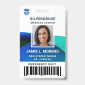 医療ロゴクリニック病院モダン写真ナースID バッジ (正面)