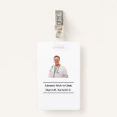 医療事務スタッフ バッジ (正面クリップ)